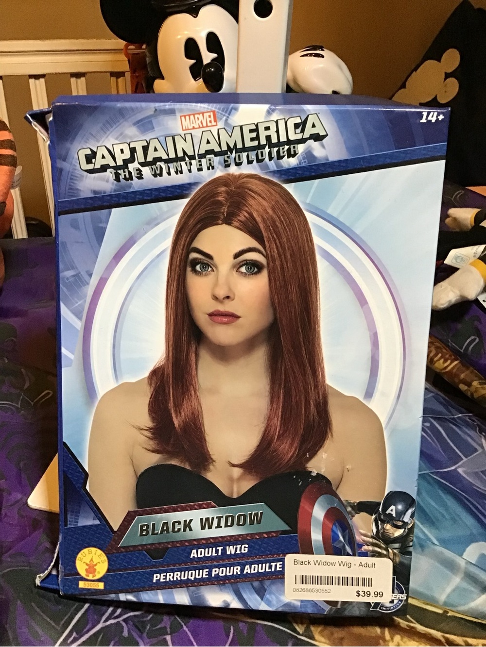 Marvel Captain American the winter soldier black widow adult wig-NEW